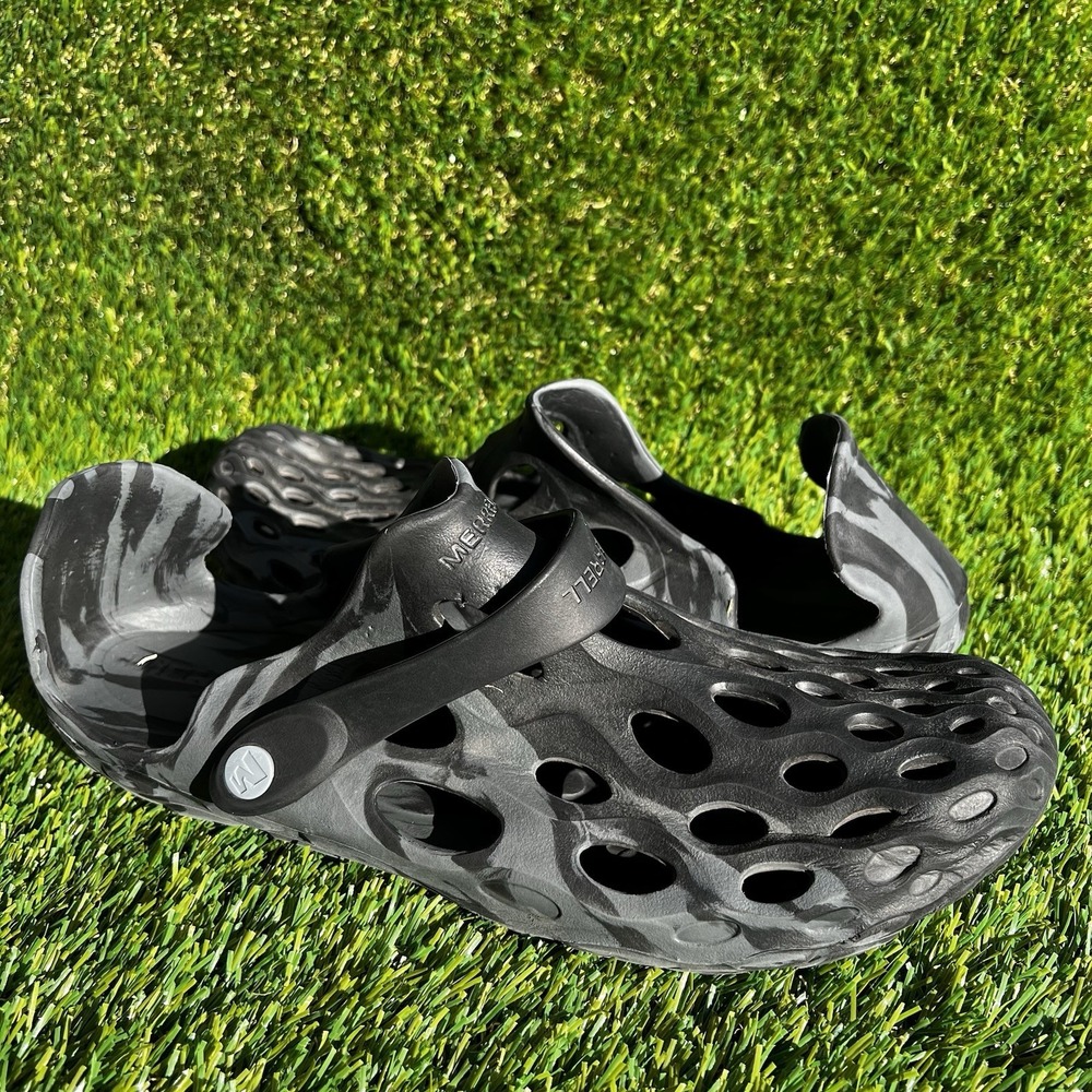 Merrell Men Unisex Size 10 hydro moc clog water black camouflage Missing Strap